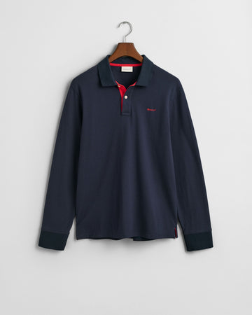 Μπλούζα Πικέ Rugger Με Χρωματική Αντίθεση FW25 GANT